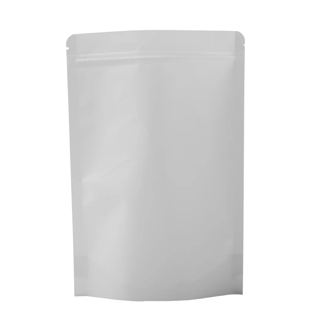 Различные размеры 100 шт место для отрыва relosable толстый стоячий, на молнии мешок с замком белая крафт-бумага мешок кофе бобы хранения еды
