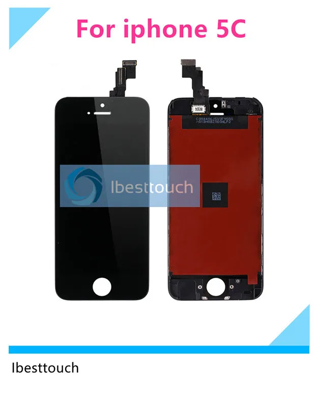 10 шт./лот для iphone5c ЖК Полный Экран Дисплея с Сенсорным Экраном Дигитайзер
