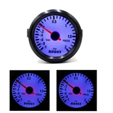 Автомобильный Универсальный 52 мм луч светодиодный свет давление турбо Boost Gauge Meter DC 12 V-1-2BAR автозапчасти#621