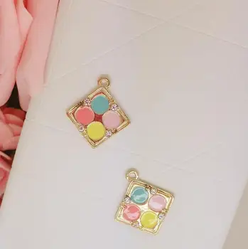 

MRHUANG 10pcs/pack Colourful Painting Enamel Charms Pendant Fit Bracelet Necklace Jewelry Accessories diy Craft