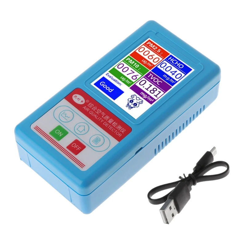 

Air Quality Monitor Formaldehyde Detector PM2.5 /1.0/10 Gas Analyzer HCHO Tester