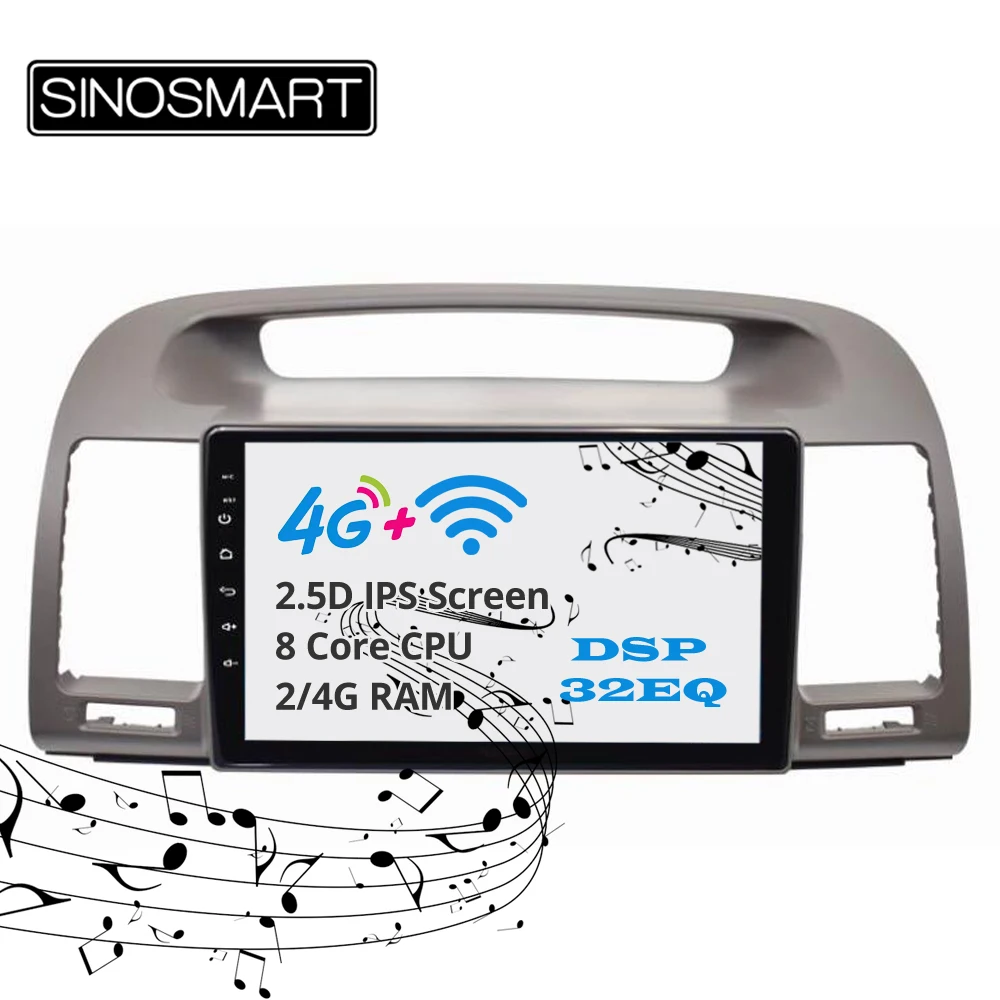 Discount Sinosmart  Android 8.1 2Din IPS/QLED 2.5D screen car gps radio navigation player for Toyota Camry 2002-2006 13