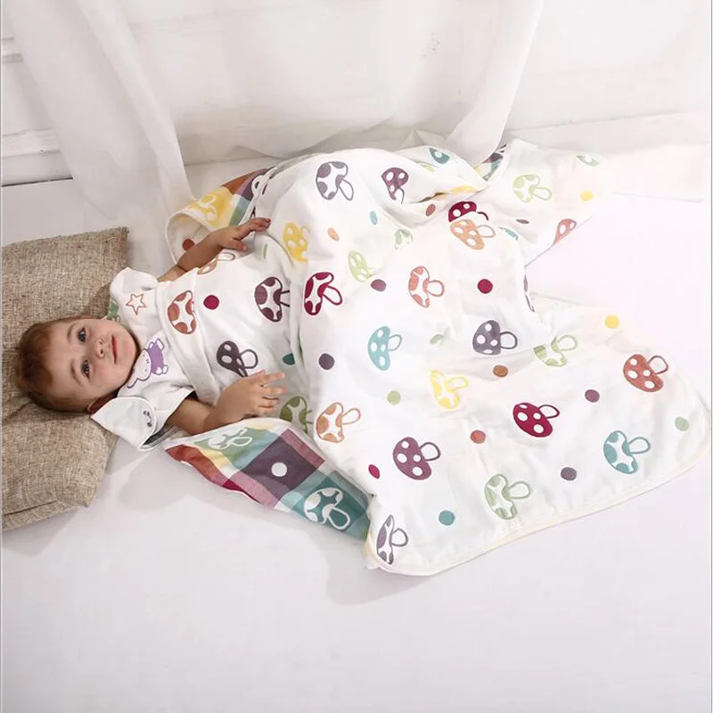 Buy New 6 Layers Muslin Cotton Baby Blankets Swaddles Newborn Wrap