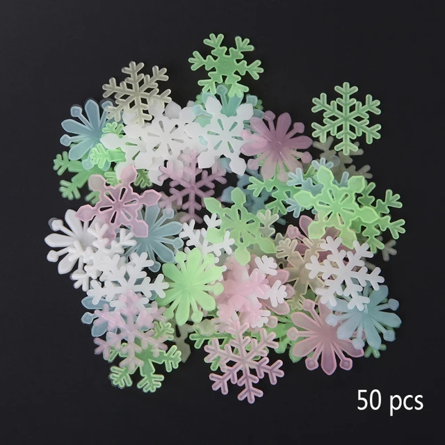 Consegna gratuita 50 Pcs 3D Luminoso Fiocco di Neve Glow In The Dark Light Giard Consegna gratuita 50 Pcs 3D Luminoso Fiocco di Neve Glow In The Dark Light Giard