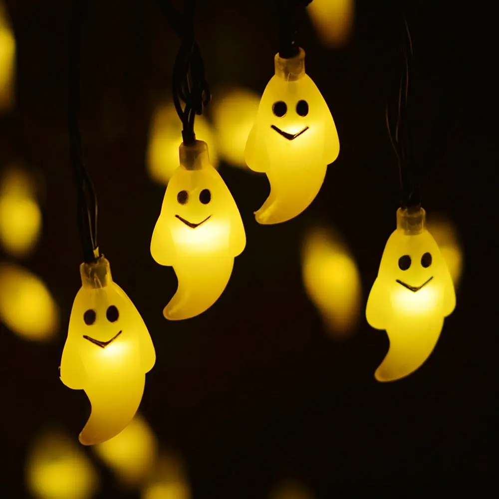 lumiparty led solar string lights outdoor halloween light ghost 30led christmas lights outdoor halloween decoration outdoor