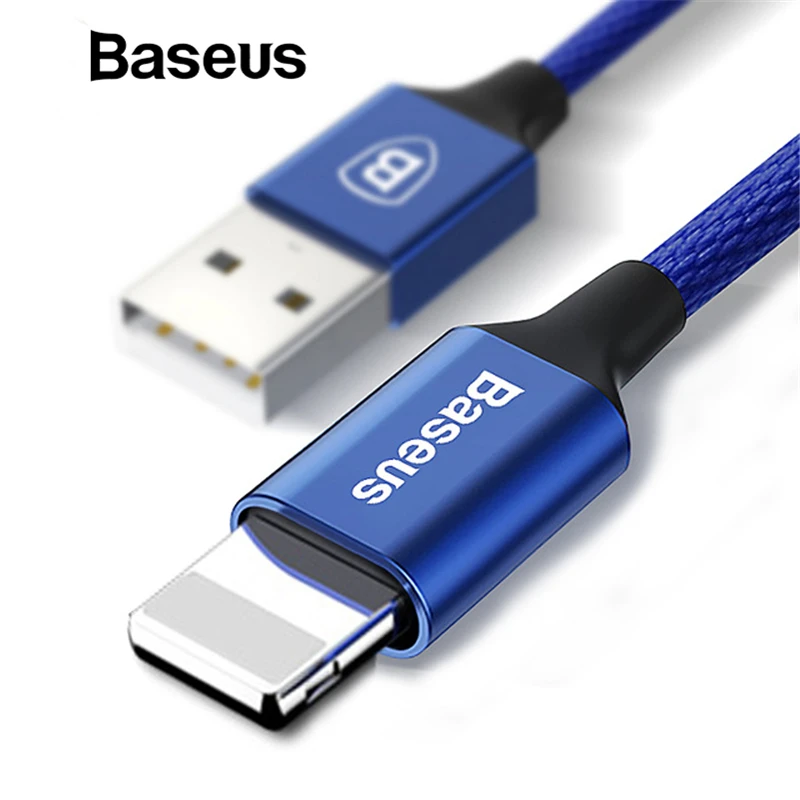 Baseus USB кабель для iPhone X 8 7 Plus Быстрый зарядный Мобильный телефон передачи данных 5 6