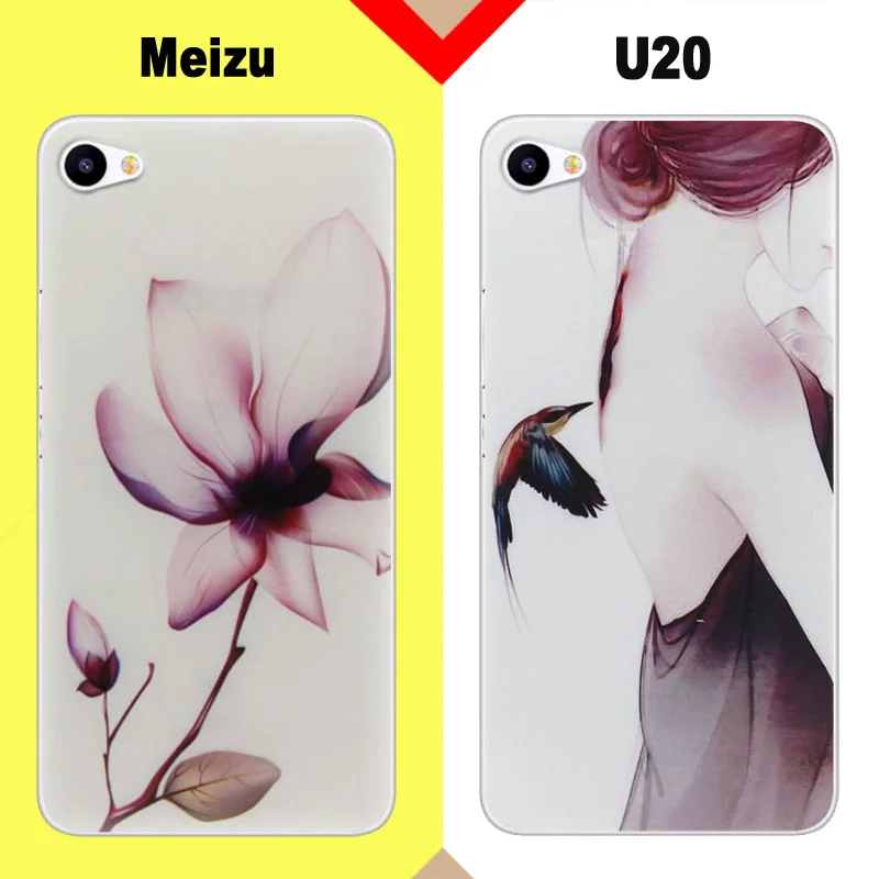 U20 Case Мягкие Силиконовые Защитный Чехол Meizu U 20 Живопись мультфильм Супер 5.5 дюймов