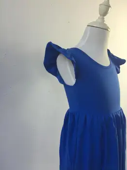 

lovely Baby Girls spring summer One-piece half circle flutter tops dress kids cotton dress