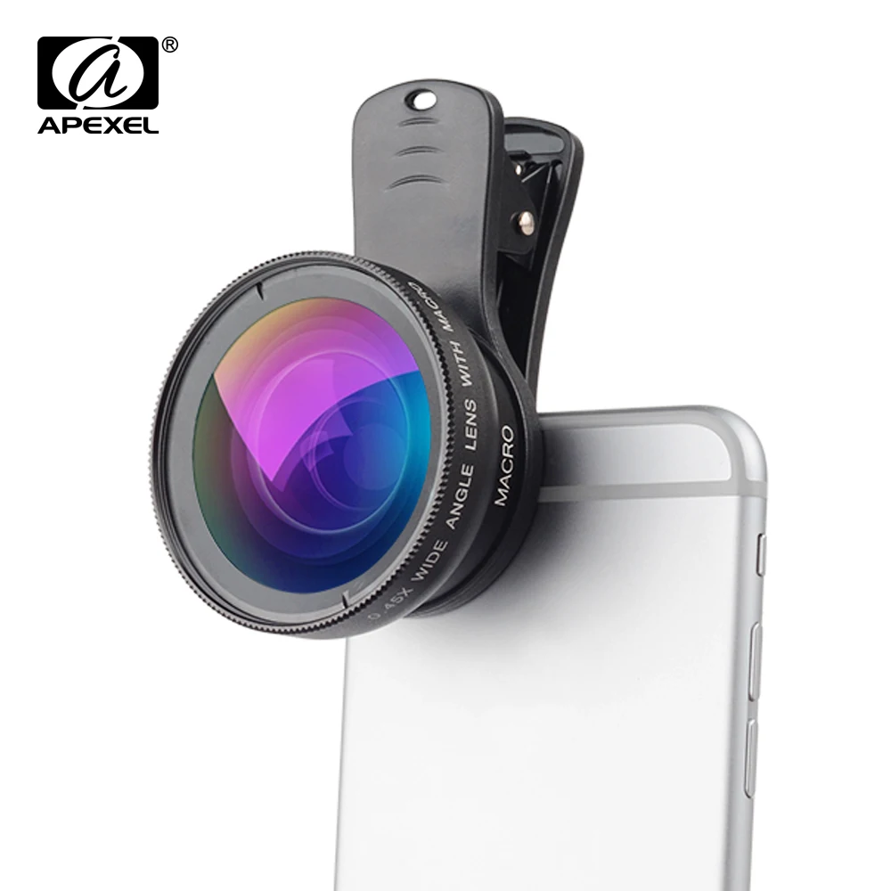 

Macro Mobile Lens 0.45X Super Wide Angle Lenses 37mm Digital High Definition for iphone 7 6s xiaomi redmi note 3 pro 2 camera