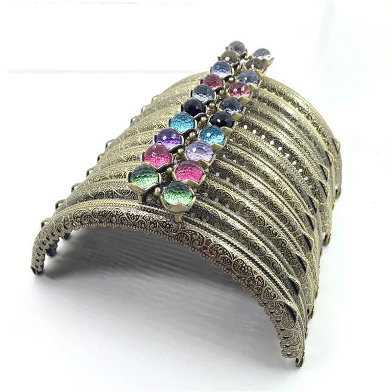 12.5cm beautiful women DIY bag metal clasp half round carved floral pattern edge colorful candy buckle purse frame 5pcs/lot 12.5cm beautiful women DIY bag metal clasp half round carved floral pattern edge colorful candy buckle purse frame 5pcs/lot