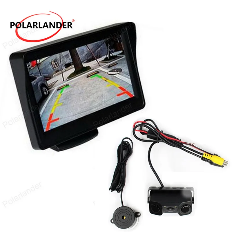 

display HD Mirror Monitor Auto Parking System Rearview Camera Waterproof Night Vision 4.3" TFT Car Parking Monitor