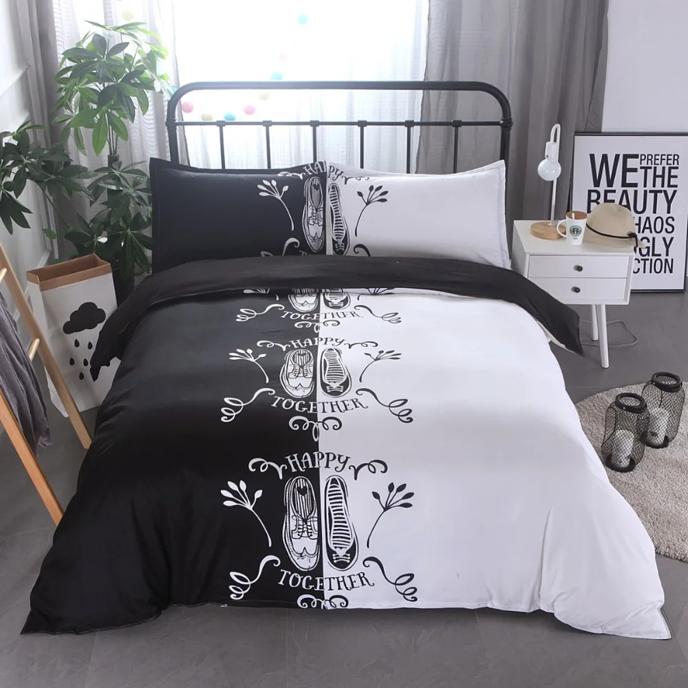 Online Get Cheap D Bedding Sets Couples Aliexpresscom Alibaba - Black And White Couple Bedding Sets Us Eu Queen Size Love Shoes Reactiveprint Duvet Cover online get cheap d bedding sets couples aliexpresscom alibaba - black and white couple bedding sets us eu queen size love shoes reactiveprint duvet cover