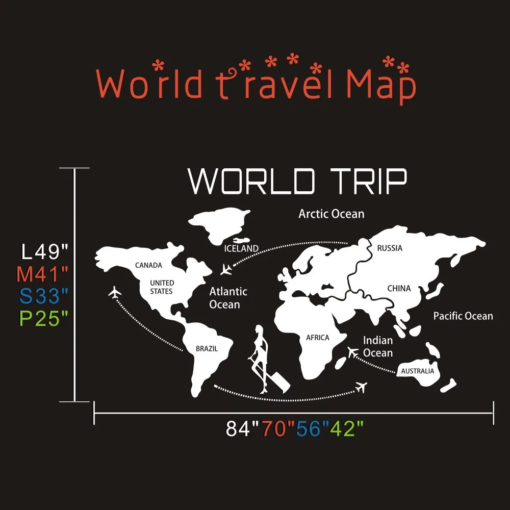 Monde Voyage Carte Sticker Monde Pays Atlas Le Monde Entier