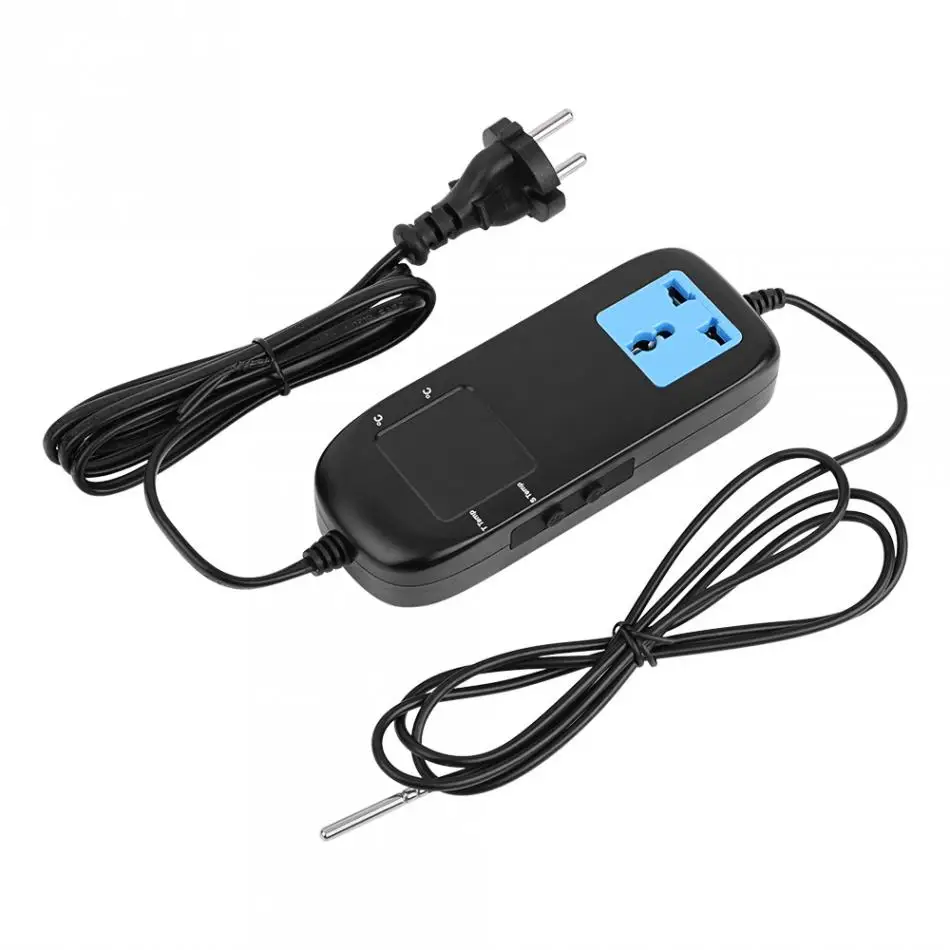 

Mini Digital Temperature Controller 220V 10A LCD Display Thermostat Heating Temperature Controller Black EU Plug High Quality