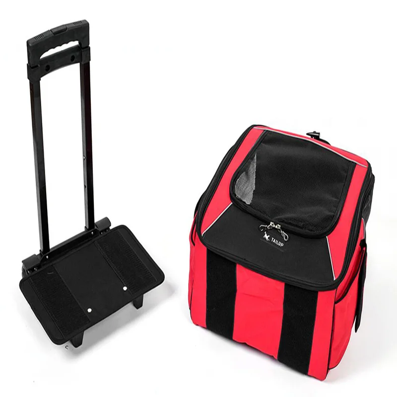Backup маленькая переноска для собак на колесах, переноска для собак, портативная коляска, рюкзак, дышащий, для щенков, роликовый багаж, автомобильная дорожная сумка для транспортировки