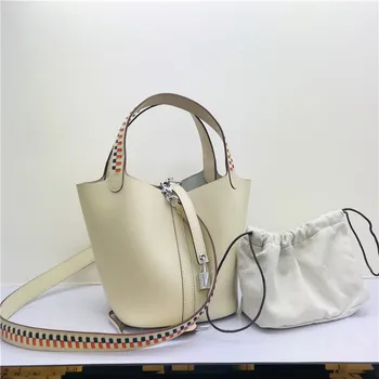 

High Quality Genuine Leather Women Shoulder Bags Casual Totes Famous Designer Handbags Bolsas De Mujer