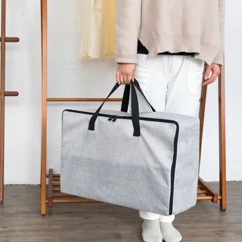

luluhut home use quilt storage bag large capacity blanket pillow container with handle thickened foldable clothes storage bag