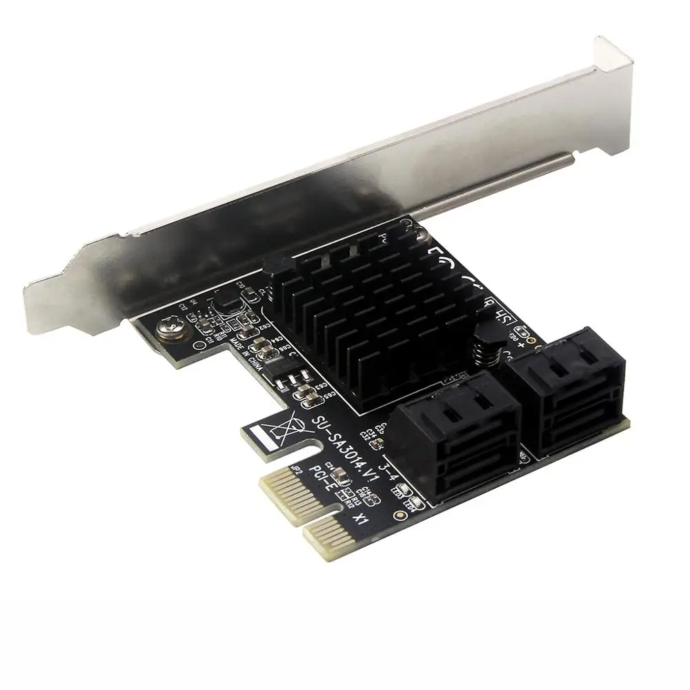 4 портовая карта расширения SATA 3 0 на PCIe PCI express e адаптер конвертер для hdd SSD IPFS