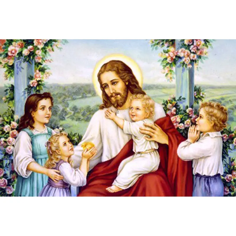 New Needlework diy Diamond embroidery child Jesus Diamond Painting Christian god Square diamond rhinestone Mosaic picture GL02