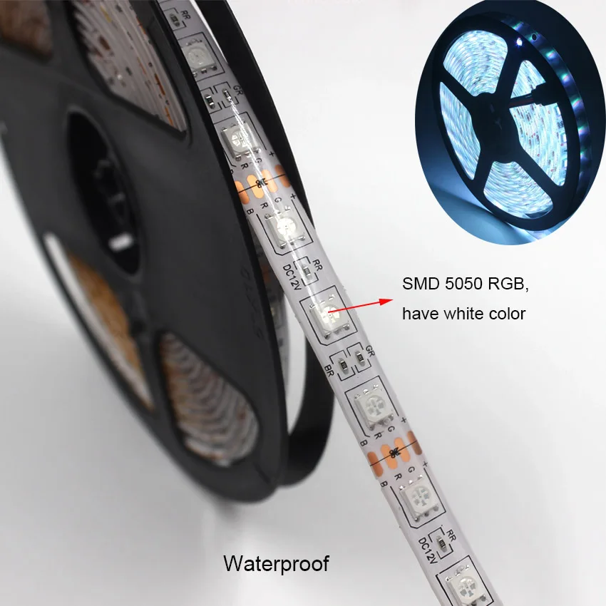 IKVVT WIFI 5050 RGB Светодиодная лента Водонепроницаемая rgb для шин 12 В светодиодная