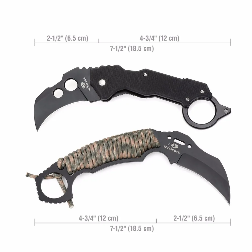 Mossy Oak 2 шт. тактический нож Karambit аварийная передача карманный складной нож фиксированный набор лезвий для ножа открытый инструмент для кемпинга