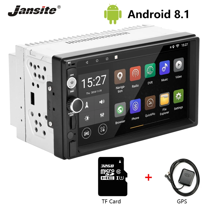 

Jansite 7" 1080P Car Radio DVD GPS MP5 Player Digital Touch Screen Multimedia Player 2 Din Car Autoradio Built-in Navigation