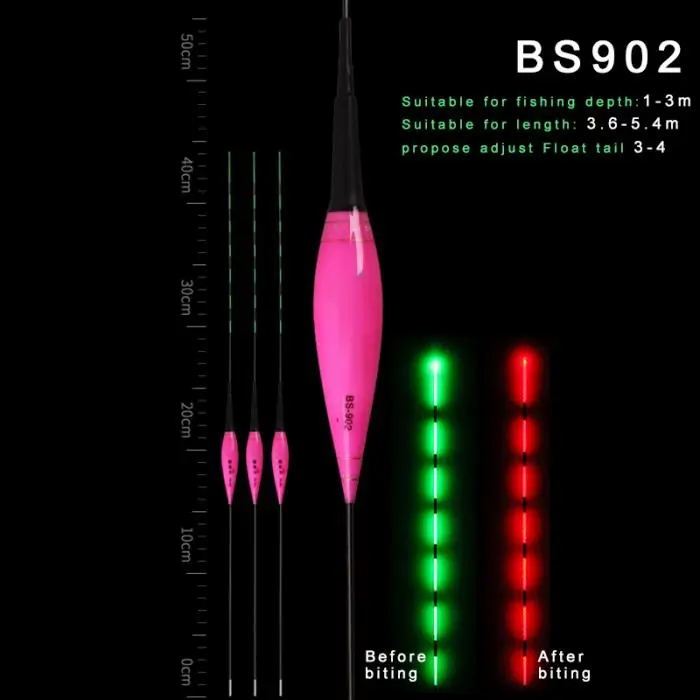 Новинка 3 шт. умный поплавок светодиодный светильник Ночной светящийся поплавок для рыбалки напоминают автоматически 19ing