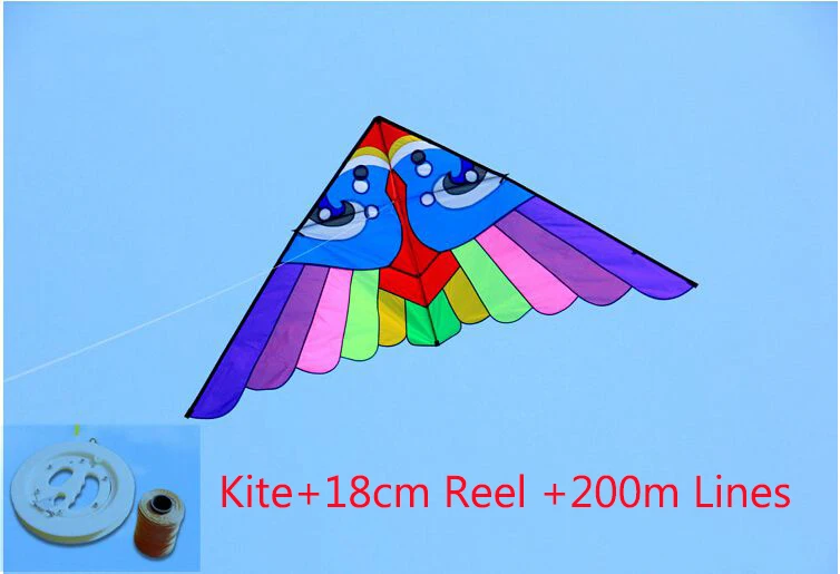 

free shipping high quality wild goose bird kite with handle kite line ripstop nylon kite factory paraglider pipa windsockjuliet