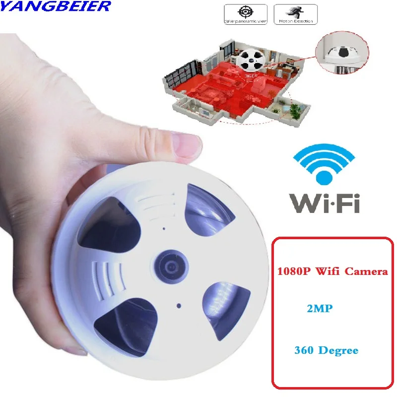 Mini CCTV Security IP Camera Wifi HD 1080P Smart Camara Wireless Infrared 360 Degree Fisheye P2P Home Panoramic Dome VR Cameras |