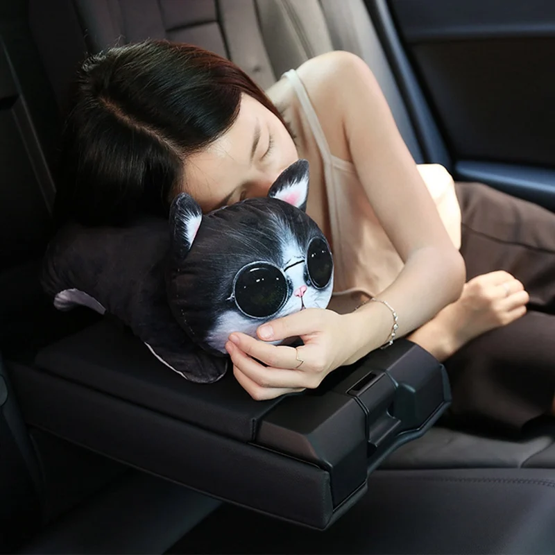 Новая креативная Универсальная автомобильная коробка для салфеток с 3D рисунком милых животных, мягкая коробка для салфеток, товары для салона автомобиля, автомобильные аксессуары