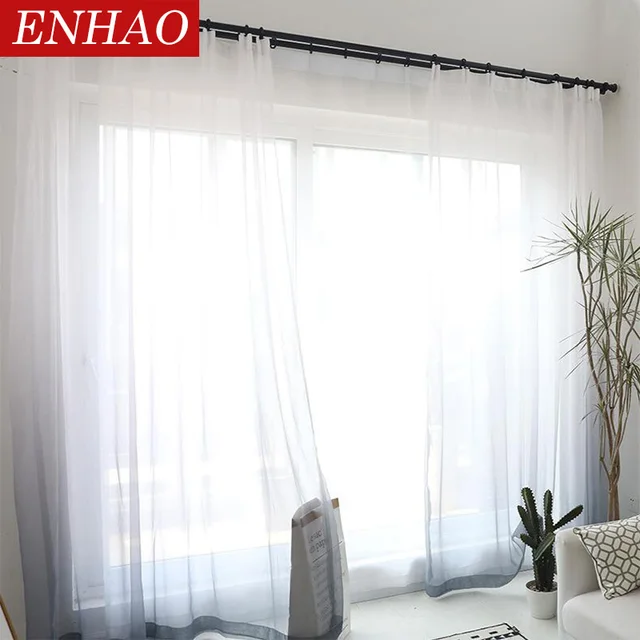 Best Offers ENHAO Solid Tulle Curtains for Living Room 3d Curtains Kitchen Modern Sheer Curtains for Bedroom Elegant Voile Curtains for Door Best Offers ENHAO Solid Tulle Curtains for Living Room 3d Curtains Kitchen Modern Sheer Curtains for Bedroom Elegant Voile Curtains for Door