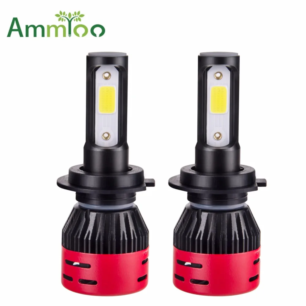 AmmToo Mini H7 LED Car Headlight H4 Led font b Lamp b font 9005 9006 Fog