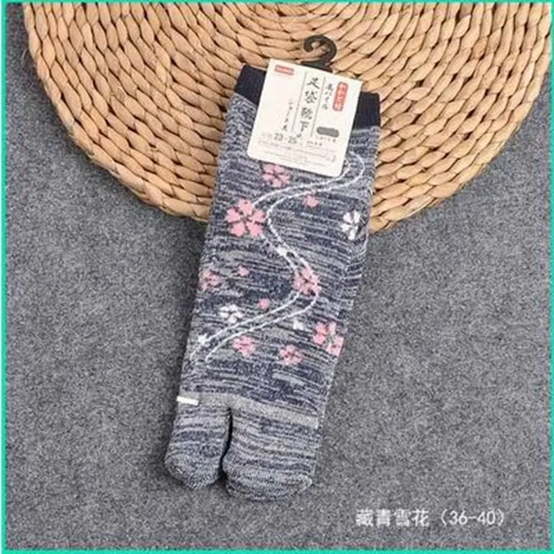 1 пара, женские зимние сандалии, Короткие махровые носки, женские носки с раздельным носком и принтом, Geta, кимоно, Вьетнамки, карп, кои, Самурай, XLZ9523 - Цвет: Pattern 4