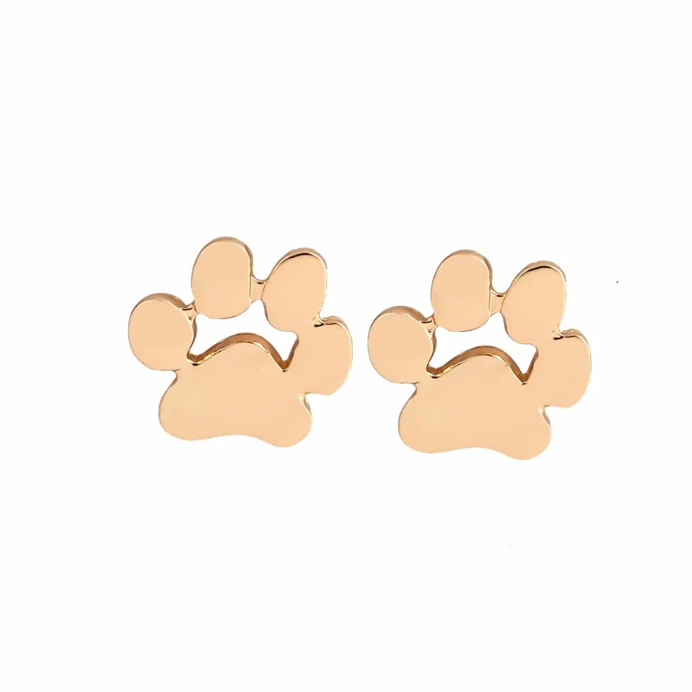 Cute Cat And Dog Paw Stud Earrings - Je11*