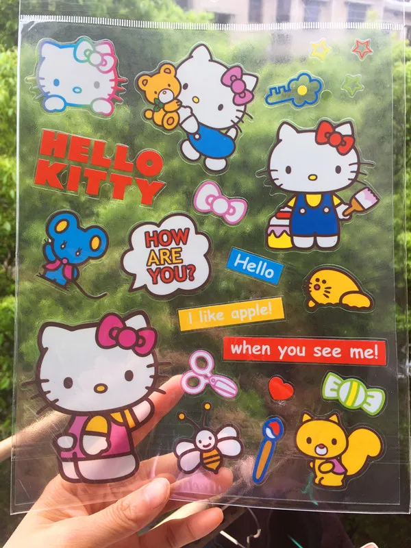 50 листов/лот Anpanman little twin stars Cinnamoroll Kiki & lala my melody водонепроницаемые аниме наклейки