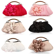 2016 neuer frauen Blume Abschlussball-partei-abend Handtasche Clutch Bag Kleid Haspe Hochzeit Satin Paket Heißer Verkauf Hohe Qualität 35