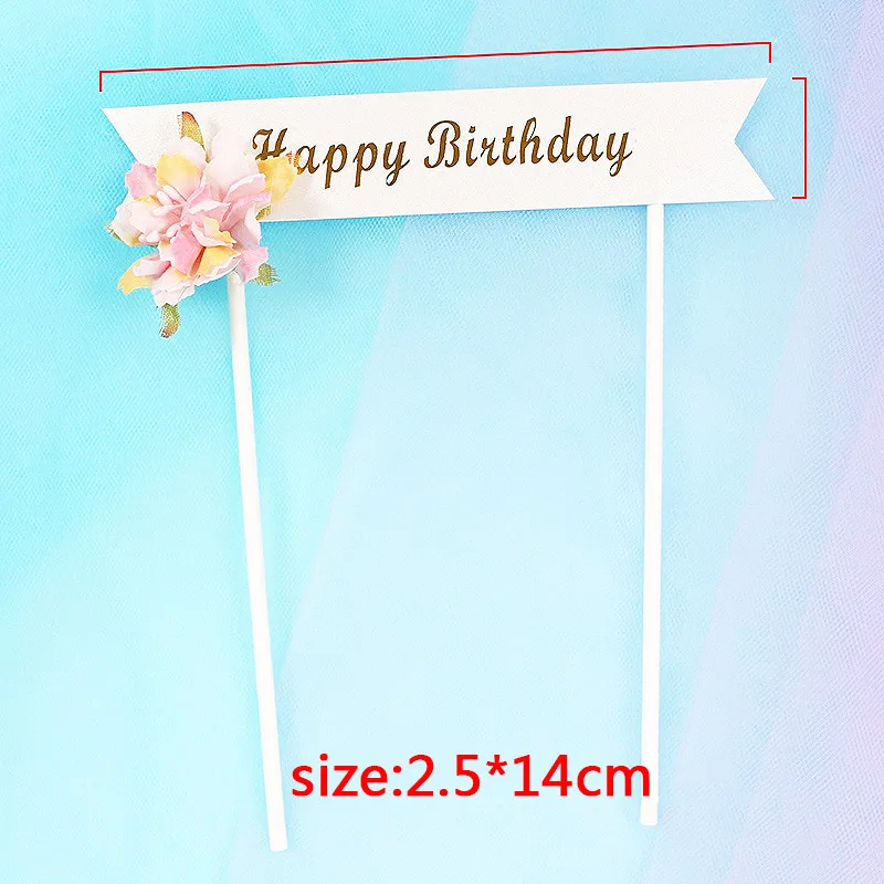 Happybirthday декоративная открытка цветок вечерние НКИ 1 шт.|Товары для украшения
