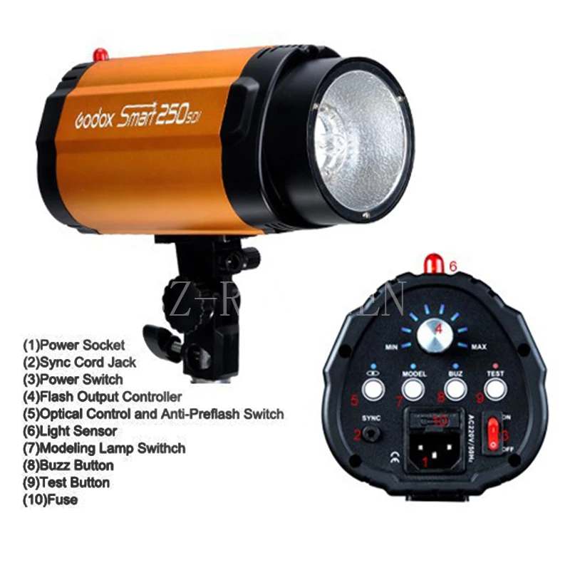 GODOX 300 W Smart 300SDi flash Pro фотостудия стробоскоп фото вспышка светильник 300WS светильник 300 Вт/с