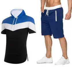 Новинка 2019 г. одежда высшего качества повседневное комплект рубашек фитнес для мужчин спортивная мужчин спортивный костюм гимнастическая