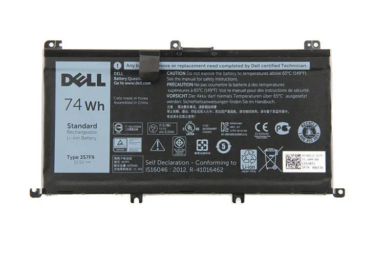 Новая настоящая аккумуляторная батарея для ноутбука Dell Inspiron 15 (7566)(7567) 357F9 0GFJ6 71JF4 11
