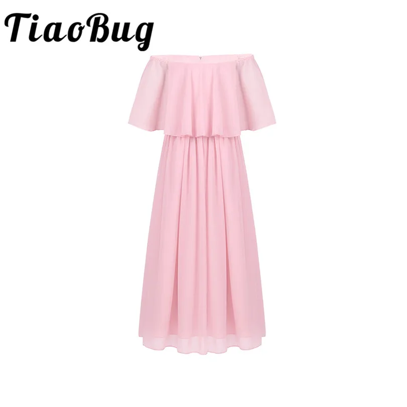 

Tiaobug Tulle Flower Girls Dresses Kids First Communion Chiffon Dress For Prom Evening Gowns vestidos de comunion Summer Dress