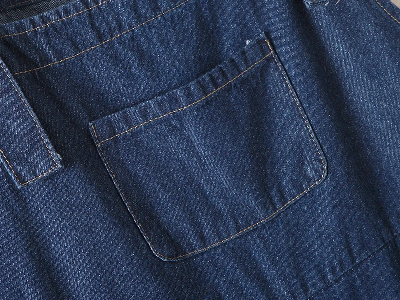 Без рукавов джинсовые комбинезон женщин корейские демисезонные Повседневное плюс размерный комбинезон с оборкой, с высокой посадкой нижние карманы дизайн 4XL