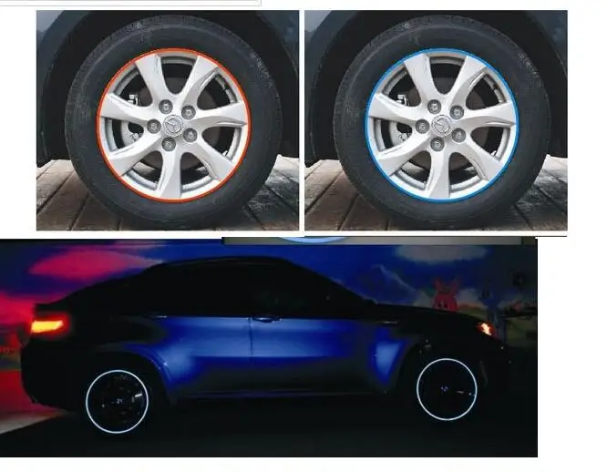 

Car Styling 16 Pcs Strips Wheel Stickers for subaru Legacy impreza forester xv trezia BRZ wrx levorg Outback 2008 2009 2010 2011