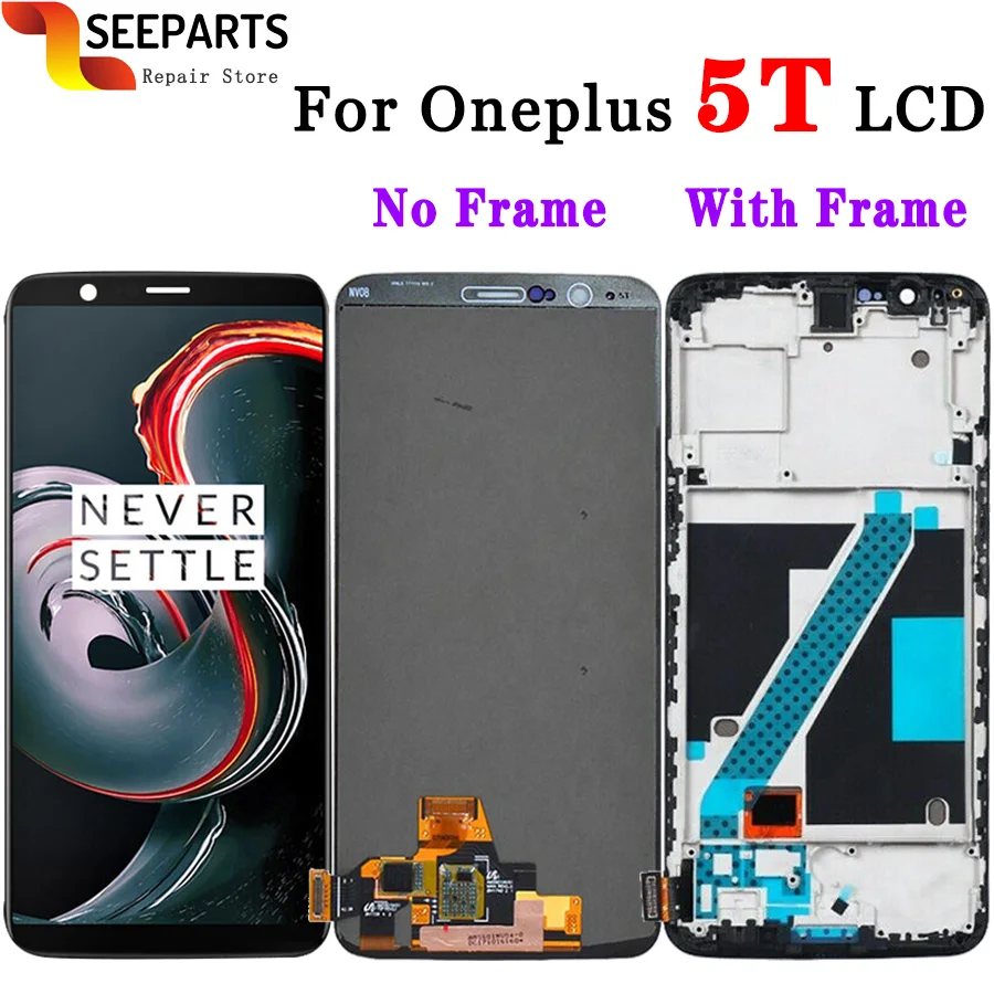 

100% Tested Oneplus 5T LCD Display Screen Touch Panel Complete Assembly Oneplus 5T A5010 Five 5T LCD Digitizer Display+Tools