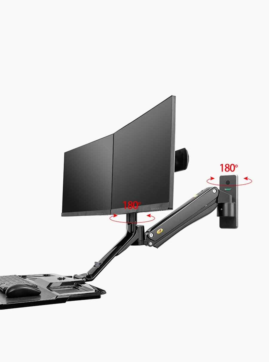 NB MC40-2A Ergonominc Sit Stand Workstation Wall