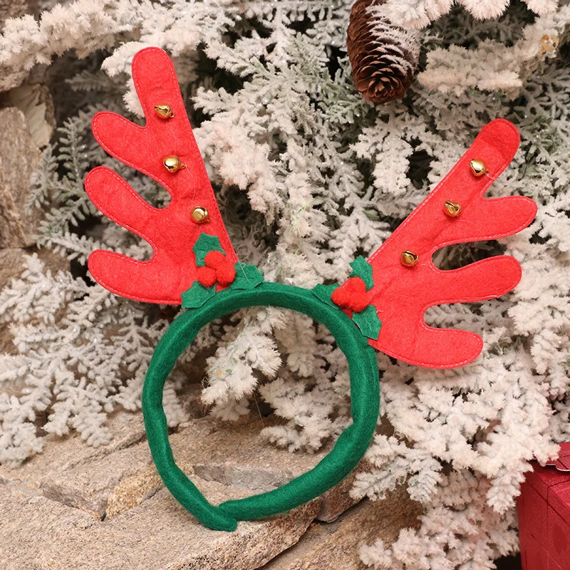 Рождественские украшения обувь для девочек ребенок голова оленя Пряжка группа нарядная лента для волос Рождество повязки на голову украшения Дети год