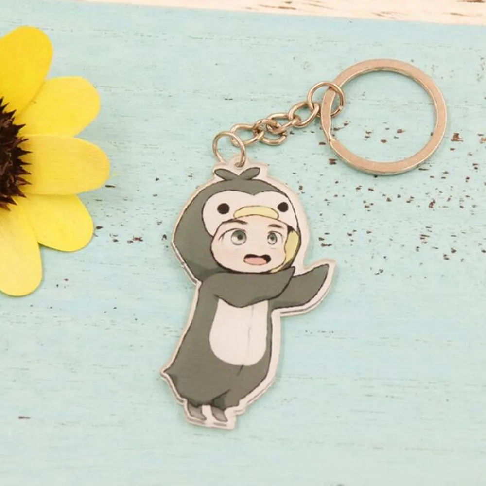 KPOP EXO Lucu Keychain Kartun Penggemar Suho Baekhyun Chanyeol