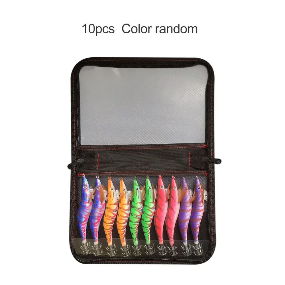 

10 PCS 3.5# Luminous Squid Simulation Fishing Bionic Lure Tackle Fish Hook Plastic Artificial Bait Lure Pesca Cebo Free shipping