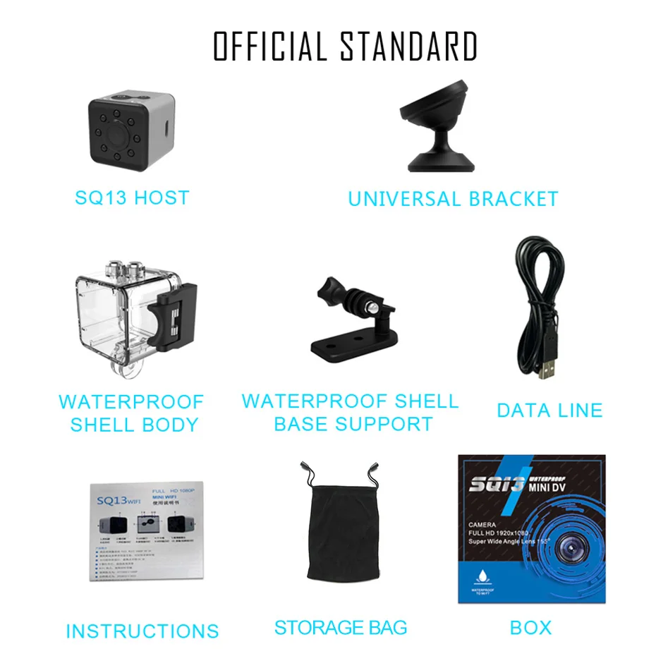 SQ13 Full HD 1080P Mini Wireless WIFI Camera Infrared Night Vision Mini Camcorders Micro Motion Charge While Recording Video     (13)