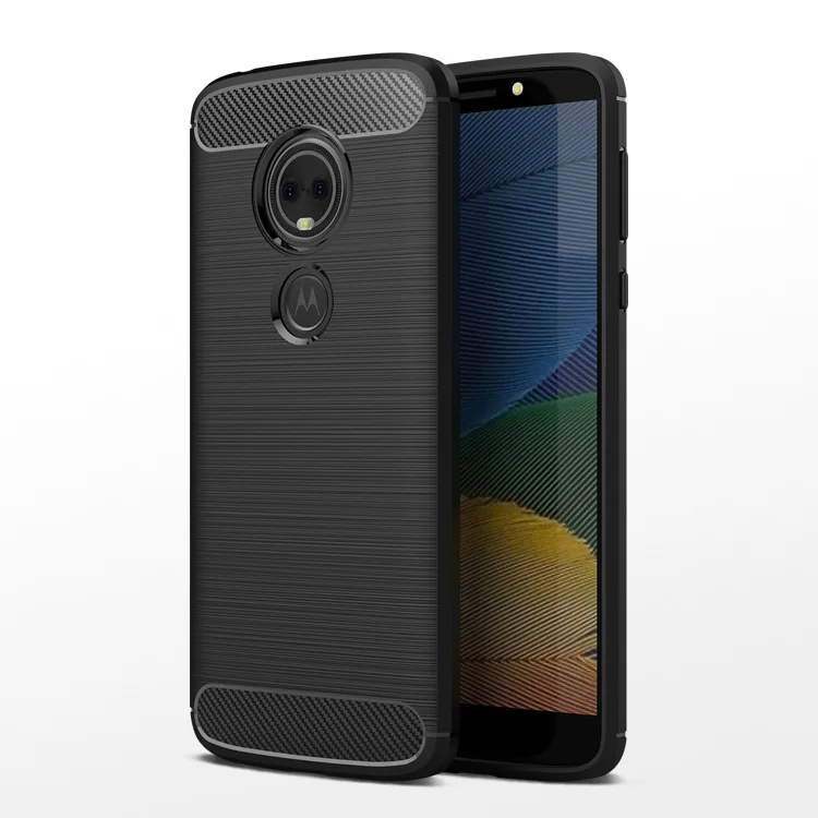 For Motorola Moto E5 Plus Case Shockproof Carbon Fiber Soft tpu Anti-Knock cover case for Fundas | Мобильные телефоны и